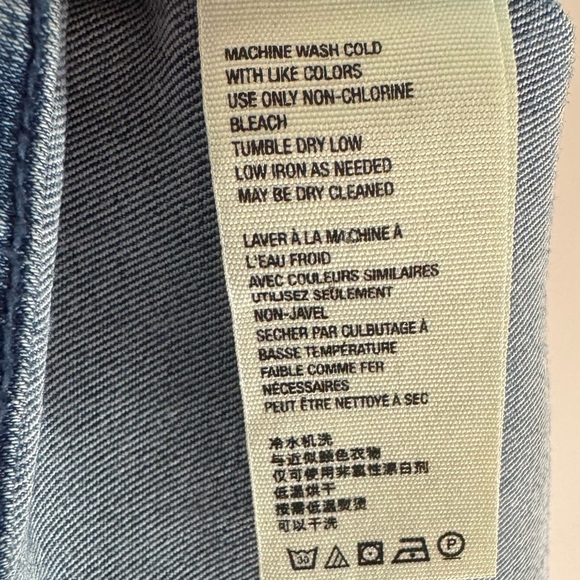 FREE PEOPLE Denim Mini Skirt Faded Indigo Size 2 - Picture 10 of 11